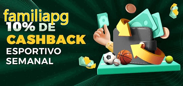 10% de bônus de cashback na familiapg
